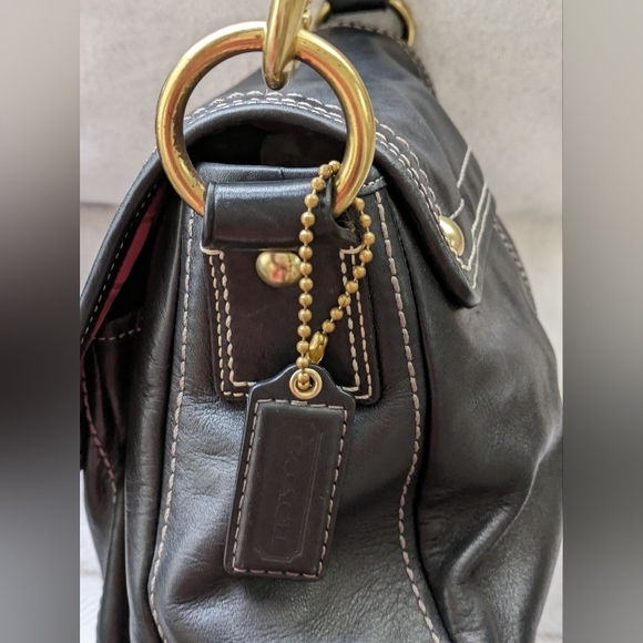 COACH Legacy Black Leather Hobo Ali Handbag - Picture 9 of 10